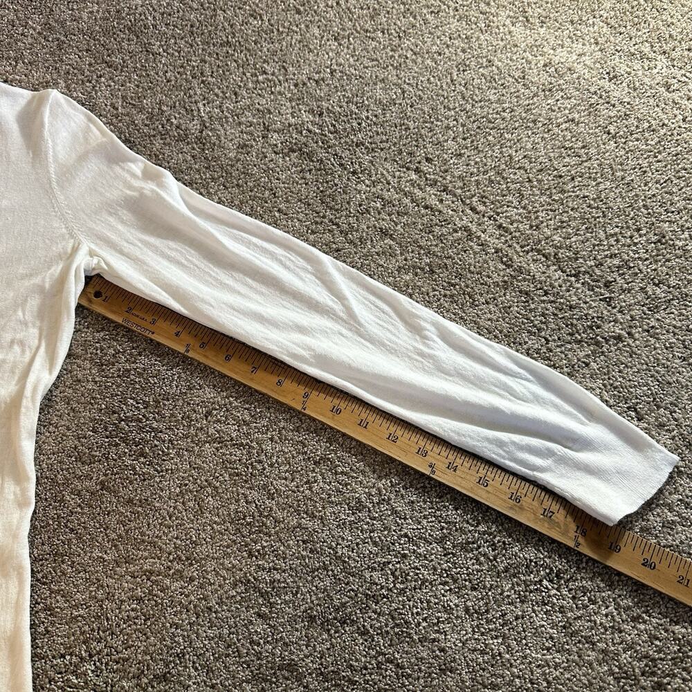 Lauren Ralph Lauren Cardigan Linen Blend Sweater Women Medium M White Button - Picture 3 of 13